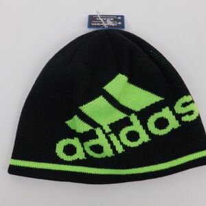 Adidas Clima Warm Beanie Black w/neon green Unisex NWT